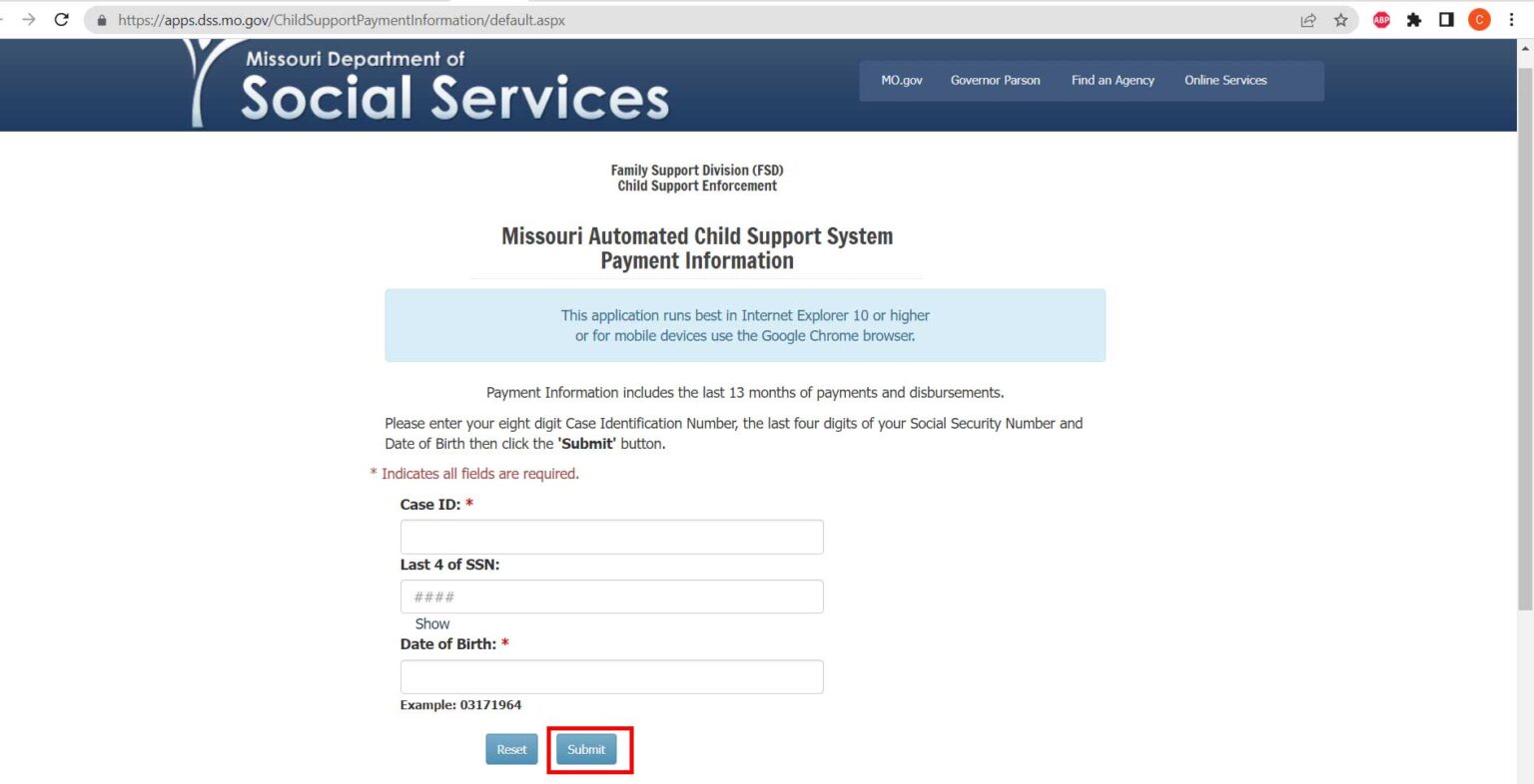 Payments About Child Support Mo 2024