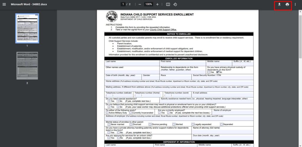 Indiana Applications Example How To Apply For Child Support IN? 2024