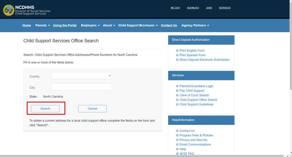 Obtain Info And Get Contact for Child Support NC 2024